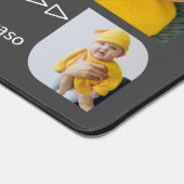 Voeg uw eigen 4 foto's en tekst gepersonaliseerd bureaumat (Hoek)