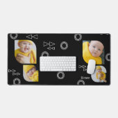 Voeg uw eigen 4 foto's en tekst gepersonaliseerd bureaumat (Keyboard & Muis)