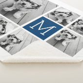 Voeg uw eigen 8 Fotocollage toe — KAN KLEUR bewerk Sherpa Deken (3/4)