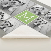 Voeg uw eigen 8 Fotocollage toe — KAN KLEUR bewerk Sherpa Deken (3/4)