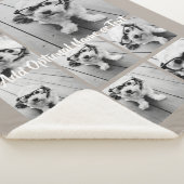 Voeg uw eigen 9 Foto's Collage toe — KAN taupen be Sherpa Deken (3/4)