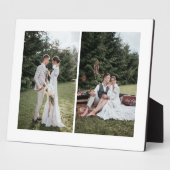 Voeg uw eigen aangepaste 2 foto collage toe fotoplaat (Zijkant)