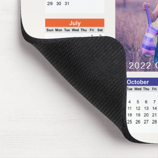 Voeg uw eigen aangepaste foto 2022-agenda toe | Mo Muismat (Hoek)