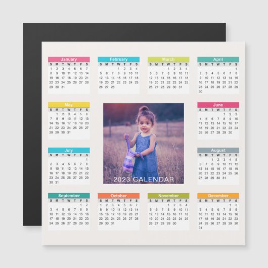 Voeg uw eigen aangepaste foto 2023-agenda toe | Ma (Voorkant / Achterkant)