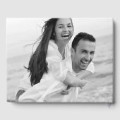 Voeg uw eigen aangepaste foto bruiloft gastenboek (Achterkant)