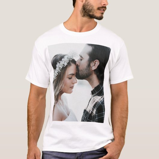 Voeg uw eigen aangepaste foto dubbelzijdig toe t-shirt (Voorkant)