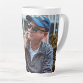 Voeg uw eigen aangepaste foto toe latte mok (Rechterhoek)