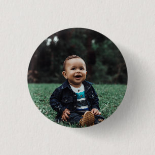 Voeg uw eigen aangepaste foto toe ronde button 3,2 cm