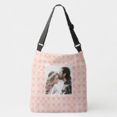 Voeg uw eigen aangepaste fotoliefdesharten toe aan crossbody tas (Voorkant)
