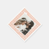 Voeg uw eigen aangepaste fotoliefdesharten toe aan servet (Hoek)