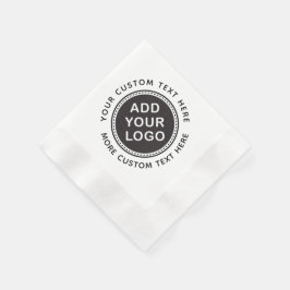 Voeg uw eigen aangepaste logo en tekst toe servet
