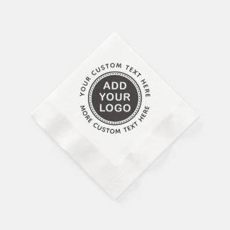 Voeg uw eigen aangepaste logo en tekst toe servet