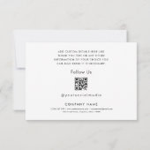 Voeg uw eigen aangepaste Logo QR Code Bedrijf Klan Bedankkaart (Achterkant)