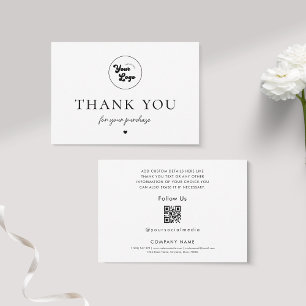 Voeg uw eigen aangepaste Logo QR Code Bedrijf Klan Bedankkaart