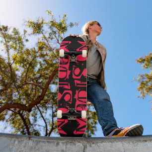 Voeg Uw Eigen Aangepaste Naam Persoonlijke Neon Ro Persoonlijk Skateboard