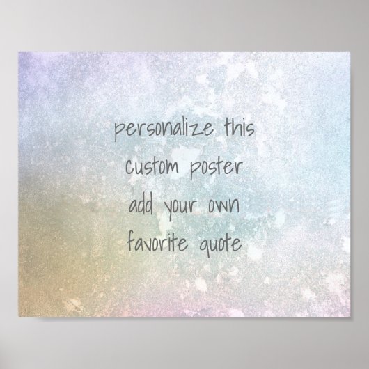 voeg uw eigen aangepaste poster zachte kleuren toe (Voorkant)