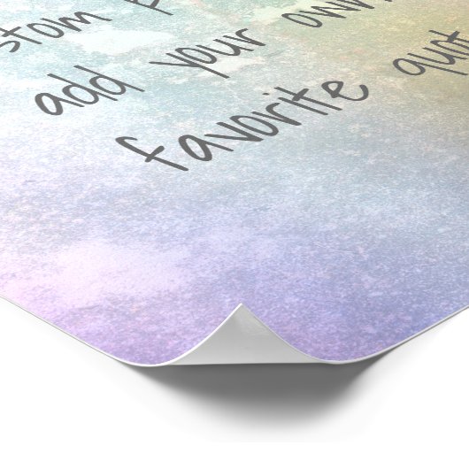 voeg uw eigen aangepaste poster zachte kleuren toe (Hoek)