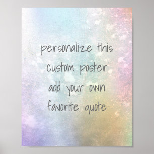 voeg uw eigen aangepaste poster zachte kleuren toe