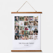 Voeg uw eigen aangepaste reeks 25 fotocollage toe hangend wandkleed (Voorkant)