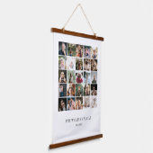 Voeg uw eigen aangepaste reeks 25 fotocollage toe hangend wandkleed (Gebogen)