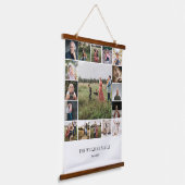 Voeg uw eigen aangepaste reeks toe 17 Fotocollage Hangend Wandkleed (Gebogen)