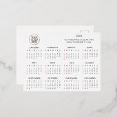 voeg uw eigen aangepaste tekst 2024 Agenda Folie Feestdagen Briefkaart (Voorkant / Achterkant)