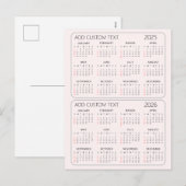 voeg uw eigen aangepaste tekst 2025 -2026 Calendar Feestdagenkaart (Voorkant / Achterkant)