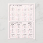 voeg uw eigen aangepaste tekst 2025 -2026 Calendar Feestdagenkaart (Voorkant)