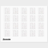 Voeg uw eigen aangepaste tekst 2026 Kalender Vierkante Sticker (Vel)