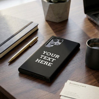 Voeg uw eigen aangepaste tekst hier toe zwart en w samsung galaxy hoesje