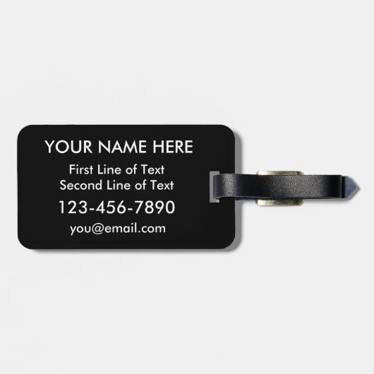 Voeg uw eigen adres Lacrosse Bagagelabel toe (Achterkant horizontaal)