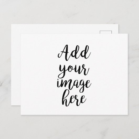 Voeg uw eigen Afbeelding aanpasbaar Briefkaart toe (Voorkant / Achterkant)