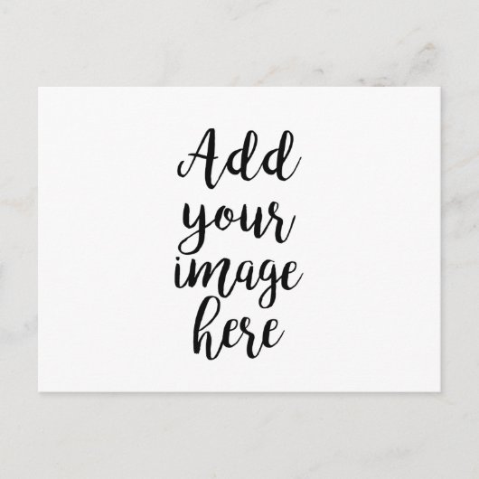 Voeg uw eigen Afbeelding aanpasbaar Briefkaart toe (Voorkant)