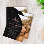 Voeg uw eigen Afbeelding elegant modern zwart toe Flyer