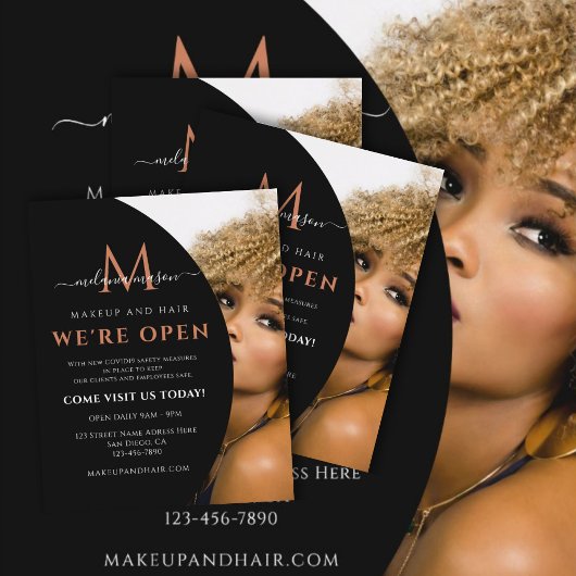 Voeg uw eigen Afbeelding elegant modern zwart toe Flyer