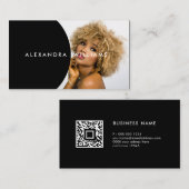 Voeg uw eigen Afbeelding en QR-code toe, modern el Visitekaartje (Voorkant / Achterkant)