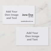 Voeg uw eigen Afbeelding en tekst toe Visitekaartje (Voorkant / Achterkant)