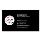 Voeg uw eigen Afbeelding  extravagant zwart toe Magnetisch Visitekaartje (Voorkant)