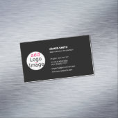 Voeg uw eigen Afbeelding  extravagant zwart toe Magnetisch Visitekaartje (Voorbeeld)