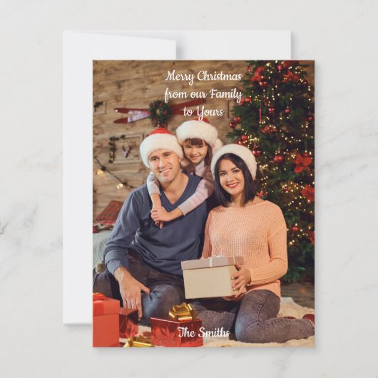 Voeg uw eigen Afbeelding kerstkaart toe (Voorkant)