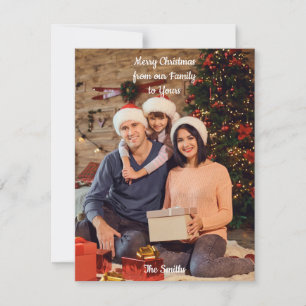 Voeg uw eigen Afbeelding kerstkaart toe