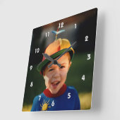 Voeg uw eigen Afbeelding kostbaar toe Personalisee Vierkante Klok (Hoek)