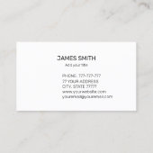 Voeg uw eigen Afbeelding Magenta toe Visitekaartje (Achterkant)