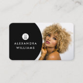 Voeg uw eigen Afbeelding QR-code en Logo Moderne z Visitekaartje (Voorkant)