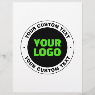 Voeg uw eigen bedrijfslogo of geüpload ontwerp toe flyer
