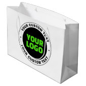 Voeg uw eigen bedrijfslogo of geüpload ontwerp toe groot cadeauzakje (Achterkant Gekanteld)