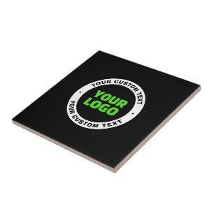 Voeg uw eigen bedrijfslogo of geüpload ontwerp toe tegeltje