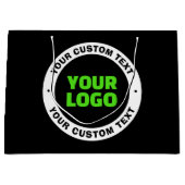 Voeg uw eigen bedrijfslogo of geüploade ontwerp to groot cadeauzakje (Voorkant)