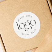 Voeg uw eigen bedrijfslogo toe Wit Ronde Sticker