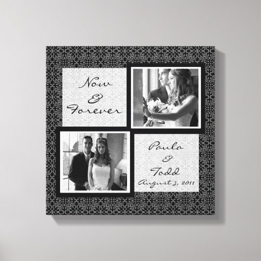 Voeg uw eigen bruiloft foto verpakt canvas (Voorkant)